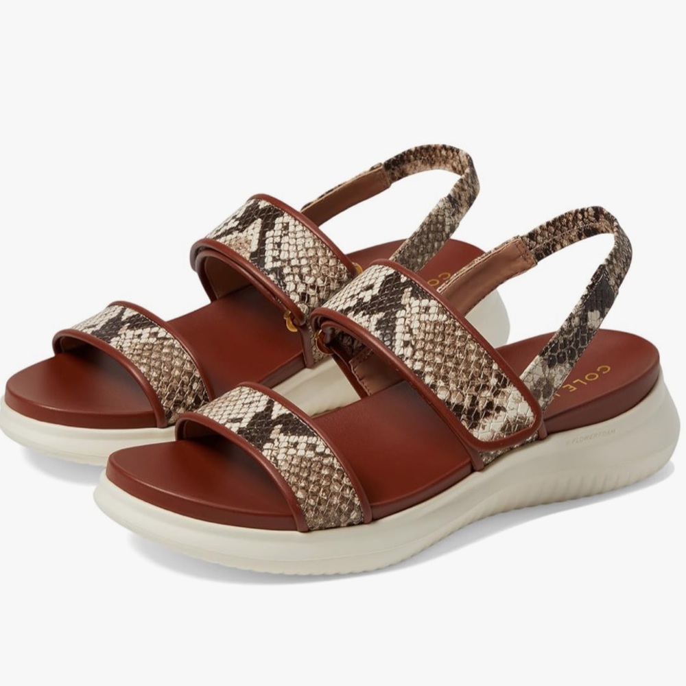 Cole Haan Women's Zerogrand Meritt Leather Sandals Flat Size 6